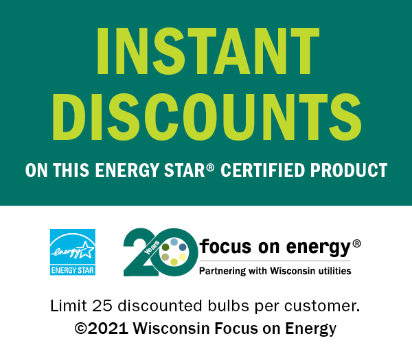 Focus on Energy Sticker for Rebates