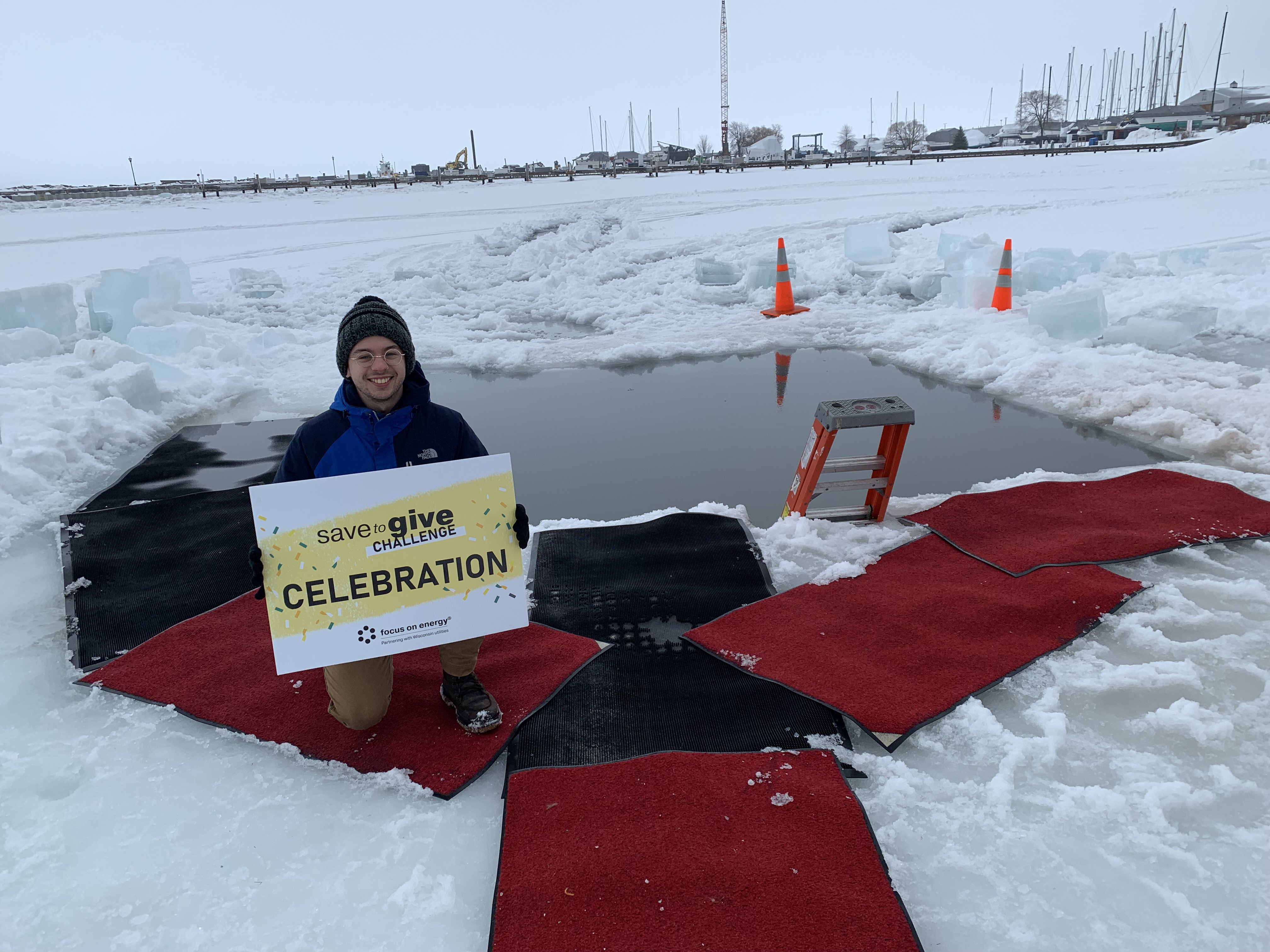 Save to Give coordinator at polar plunge